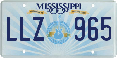 MS license plate LLZ965
