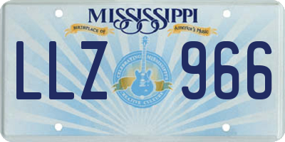 MS license plate LLZ966