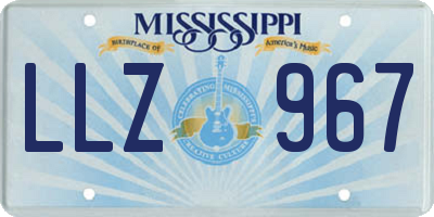 MS license plate LLZ967