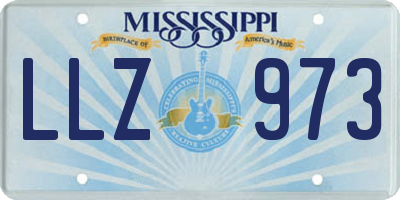 MS license plate LLZ973