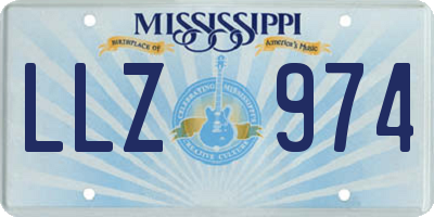 MS license plate LLZ974