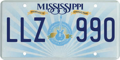 MS license plate LLZ990
