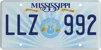 MS license plate LLZ992