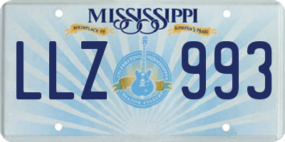 MS license plate LLZ993
