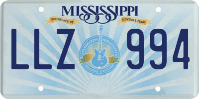 MS license plate LLZ994