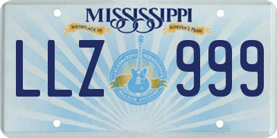 MS license plate LLZ999