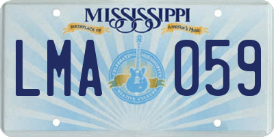 MS license plate LMA059