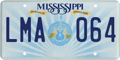 MS license plate LMA064
