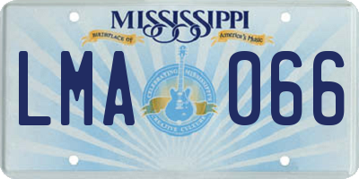 MS license plate LMA066