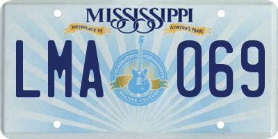 MS license plate LMA069