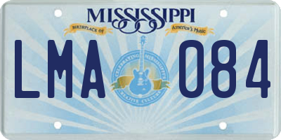 MS license plate LMA084