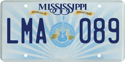 MS license plate LMA089