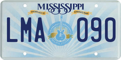 MS license plate LMA090