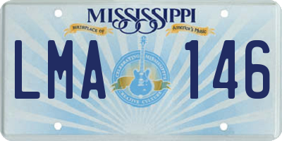 MS license plate LMA146