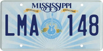 MS license plate LMA148