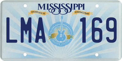 MS license plate LMA169