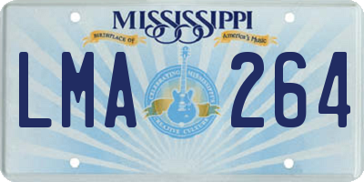 MS license plate LMA264