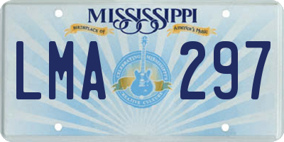 MS license plate LMA297