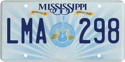 MS license plate LMA298