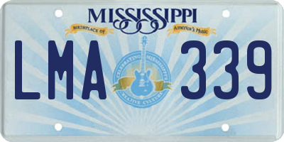 MS license plate LMA339