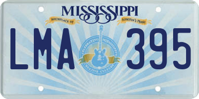 MS license plate LMA395