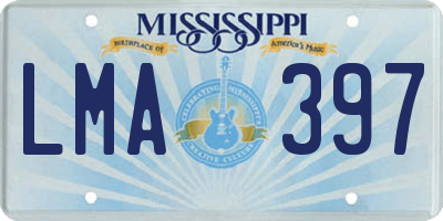 MS license plate LMA397