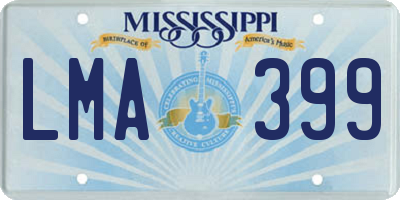 MS license plate LMA399