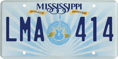 MS license plate LMA414