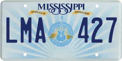 MS license plate LMA427