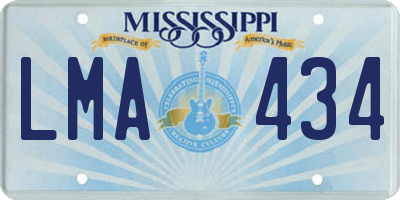 MS license plate LMA434