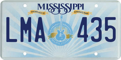 MS license plate LMA435