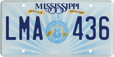 MS license plate LMA436