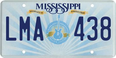 MS license plate LMA438
