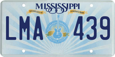MS license plate LMA439