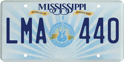 MS license plate LMA440