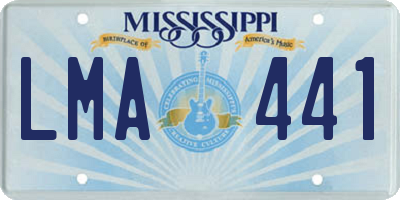 MS license plate LMA441