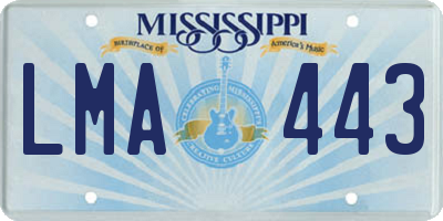 MS license plate LMA443