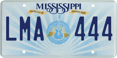 MS license plate LMA444