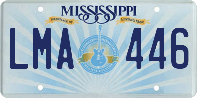 MS license plate LMA446