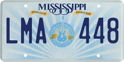MS license plate LMA448