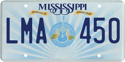 MS license plate LMA450