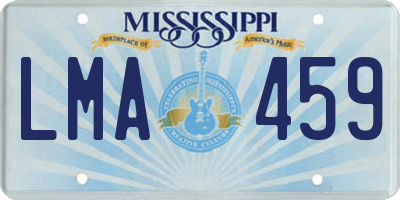 MS license plate LMA459