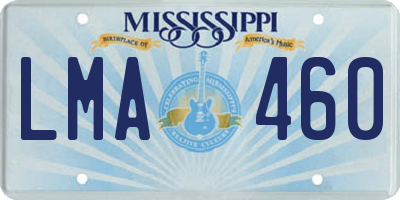 MS license plate LMA460