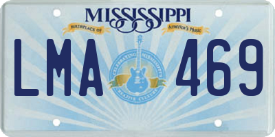 MS license plate LMA469