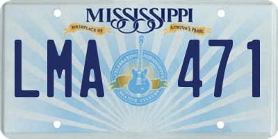 MS license plate LMA471