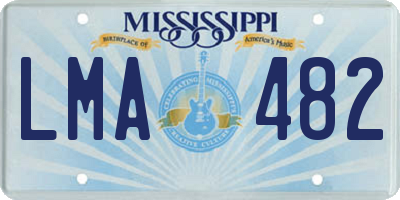 MS license plate LMA482