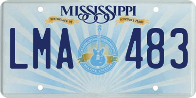MS license plate LMA483