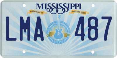 MS license plate LMA487