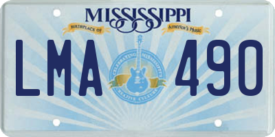MS license plate LMA490