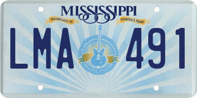 MS license plate LMA491